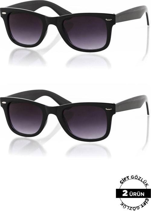 Wayfarer Siyah Güneş Gözlüğü 2'Li Ürün