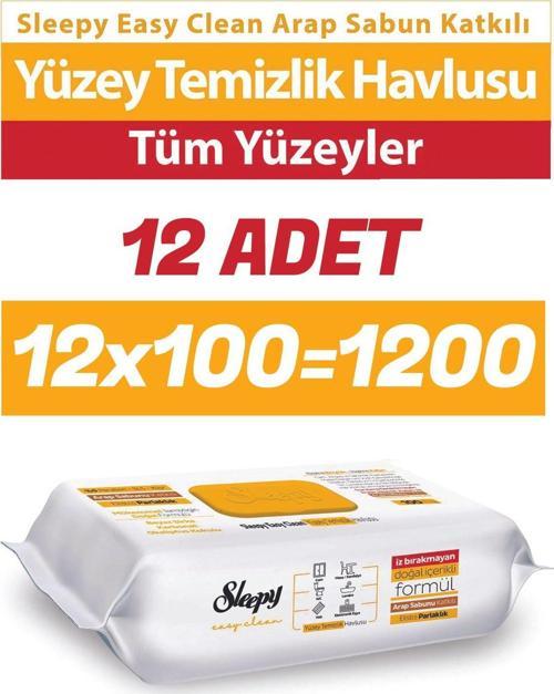 Arap Sabun Katkılı Yüzey Temizlik Havlusu 12 X 100 'Lü 1200 Yaprak