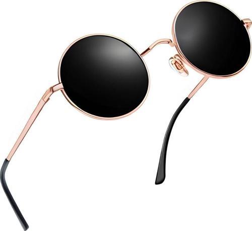 Zeda Yuvarlak Model Metal Çerçeve Rose - Gold Kadın Güneş Gözlüğü