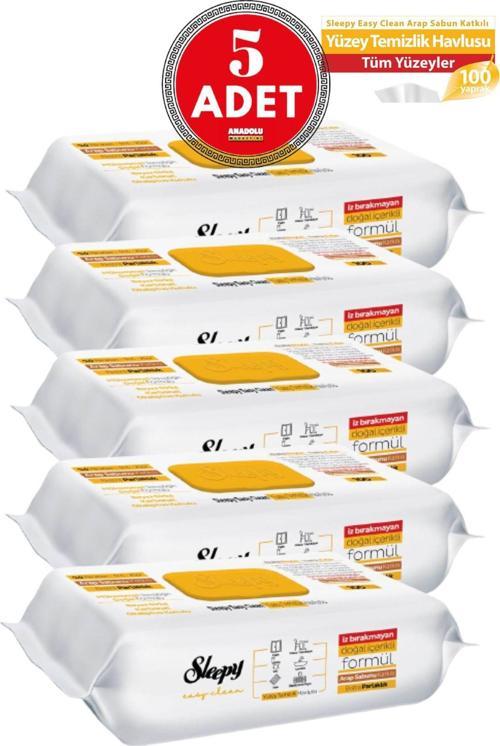Easy Clean Arap Sabunlu Yüzey Temizlik Havlusu 100'Lü X 5 Adet