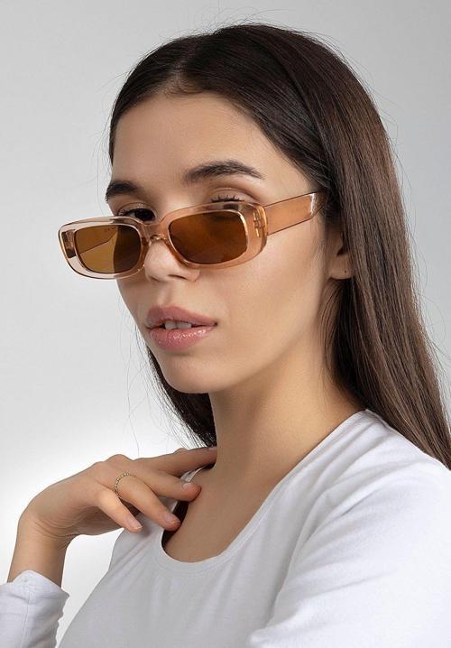 Nude Dikdörtgen Kadın Güneş Gözlüğü