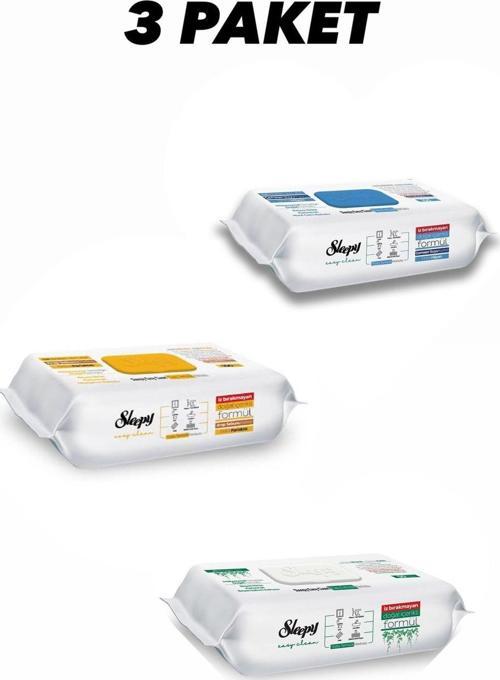Easy Clean Yüzey Tem. Havlusu Beyaz Sab. +Çam. Suyu +Arap Sabunu Katkili 3 Paket (300 Yaprak)
