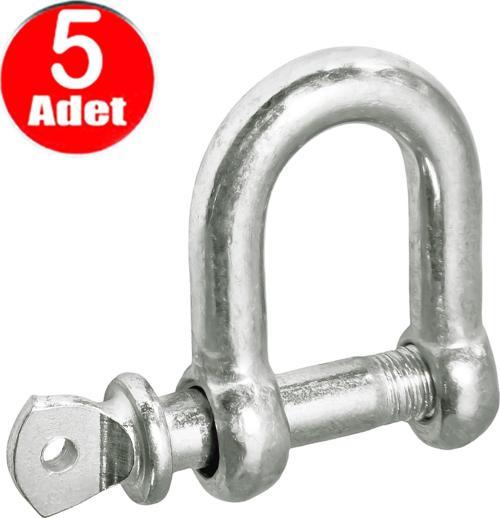 Salıncak 12mm Zincir Kilidi U Mapa Vidalı Bağlantı -5 Adet