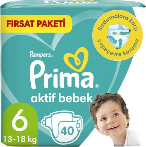Bebek Bezi Aktif Bebek Extra Large 6 Numara 40'Lı Fırsat Paketi