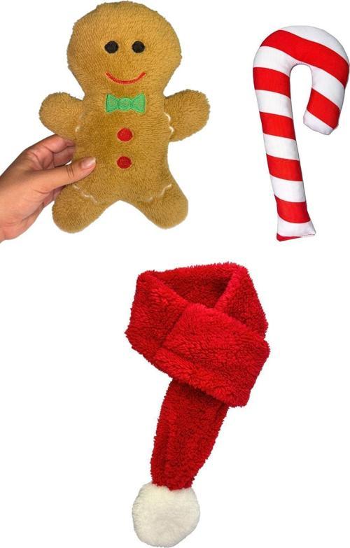 Havrika Yıllar Köpek Oyuncak Seti Köpek Atkısı S M L Hışırtılı Peluş Kurabiye Vikvikli Peluş Şeker