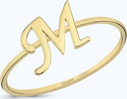 Altın M Harfi Yüzük