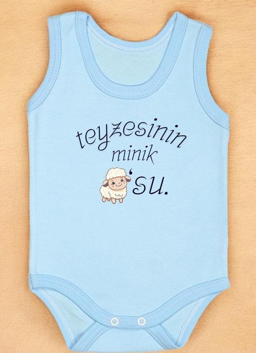 %100 Pamuk Teyzesinin Minik Kuzusu Baskılı Zıbın & Body