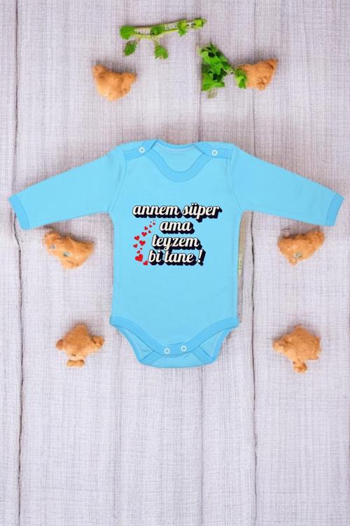 %100 Pamuk Teyzem Bi Tane Baskılı Zıbın & Body