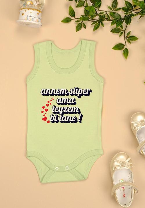 %100 Pamuk Teyzem Bi Tane Baskılı Zıbın & Body