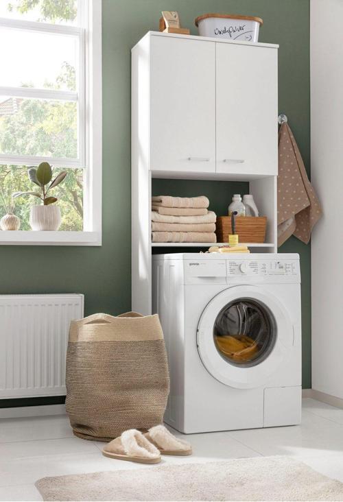 Tdesigno Kumru  Banyo Dolabı-Çok Amaçlı-Çamaşır Makinesi Dolabı Beyaz