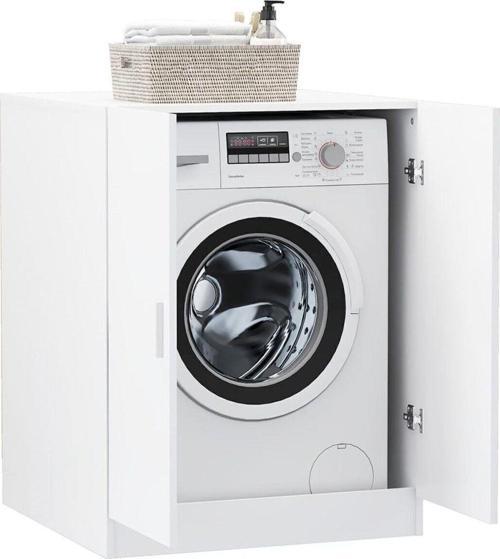 Tdesigno Serpin Banyo Dolabı-Çok Amaçlı-Çamaşır Makinesi Dolabı-Beyaz