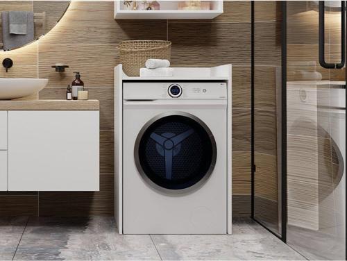 Tdesigno Ulya Banyo Dolabı-Çok Amaçlı-Çamaşır Makinesi Dolabı-Beyaz