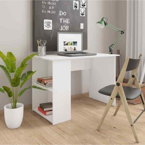 Tdesigno Viyana Çalışma Masası Bilgisayar Masası Ofis Masası 2 Raflı Beyaz