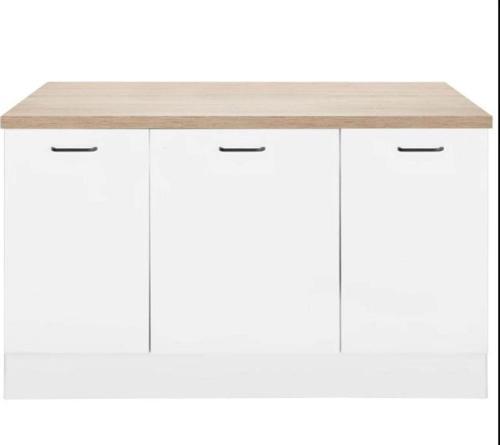 Tdesigno Devin Mutfak Alt Modül 130 Cm Beyaz - Tezgah Dahil