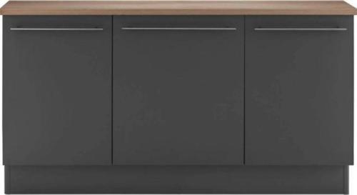 Tdesigno Merlin Mutfak Alt Modül 160 Cm Antrasit - Tezgah Dahil