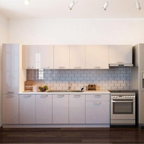 Tdesigno Tanyeli Hazır Mutfak Dolabı Kiler Dahil 320 Cm–Parlak Beyaz -