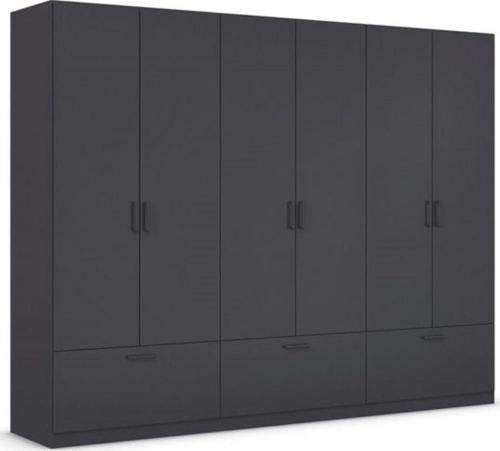 Tdesigno Alev Giyinme Dolabı - Çok Amaçlı Dolap - Gardırop 270 Cm-6 Kapaklı-3 Çekmeceli