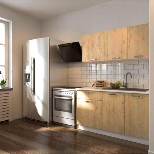 Tdesigno Safir Meşe Elvan Hazır Mutfak Dolabı 140 Cm