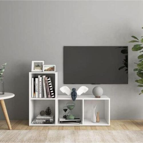 Tdesigno Tdesıgno Belgin Kitaplıklı Televizyon Sehpası - Ünitesi -Kitaplık-Beyaz 90 Cm 4 Raflı