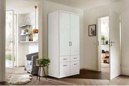 Tdesigno Aksu  Giyinme Dolabı - Çok Amaçlı Dolap - Gardırop 90 Cm-2 Kapaklı-2 Çekmeceli