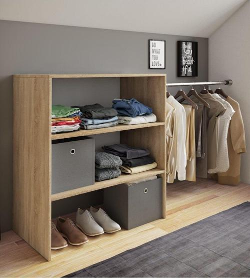 Tdesigno Alaz Giyinme Dolabı - Çok Amaçlı Dolap - Gardırop 180 Cm Açık Giyinme Dolabı