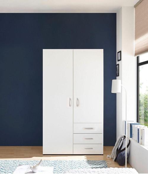Tdesigno Akasya Giyinme Dolabı - Çok Amaçlı Dolap - Gardırop 100 Cm-2 Kapaklı-3 Çekmeceli