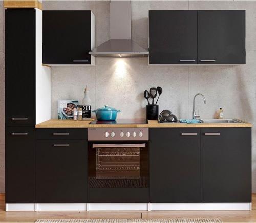 Tdesigno Volkan Mutfak 280 Cm-Kiler Dahil Siyah