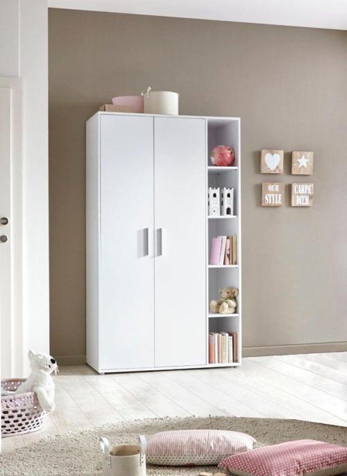 Tdesigno Asil Giyinme Dolabı - Çok Amaçlı Dolap - Gardırop 110 Cm-2 Kapaklı-Çocuk Odası Dolabı-Kitaplıklı