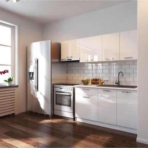 Tdesigno Linda Hazır Mutfak Dolabı 200Cm Parlak Beyaz –