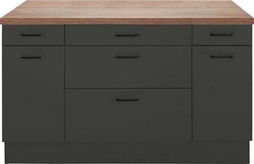 Tdesigno Helin Alt Modül 120 Cm Antrasit -Tezgah Dahil Hazır Mutfak Dolapları
