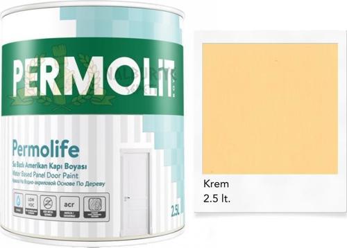 Permolife Su Bazlı Amerikan Panel Kapı Boyası - KREM - 2.5 Lt.