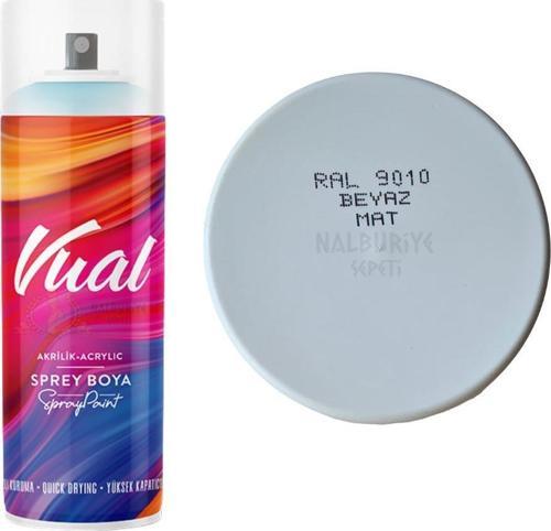 Vual Akrilik Sprey Boya BEYAZ MAT 400 ml - RAL9010