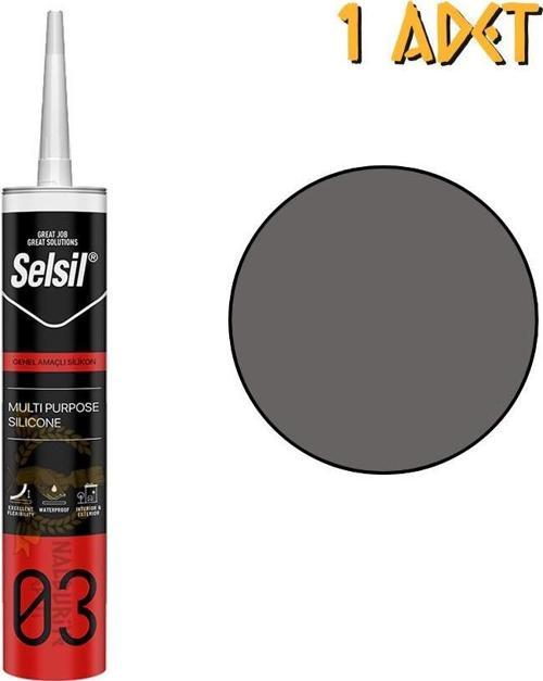 Genel Amaçlı Silikon ANTRASİT GRİ 322 gr. - 1 Adet