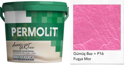 DuvArt Sedef Dekoratif Duvar Boyası - GP16 FUŞYA MOR - 0.75 Lt.