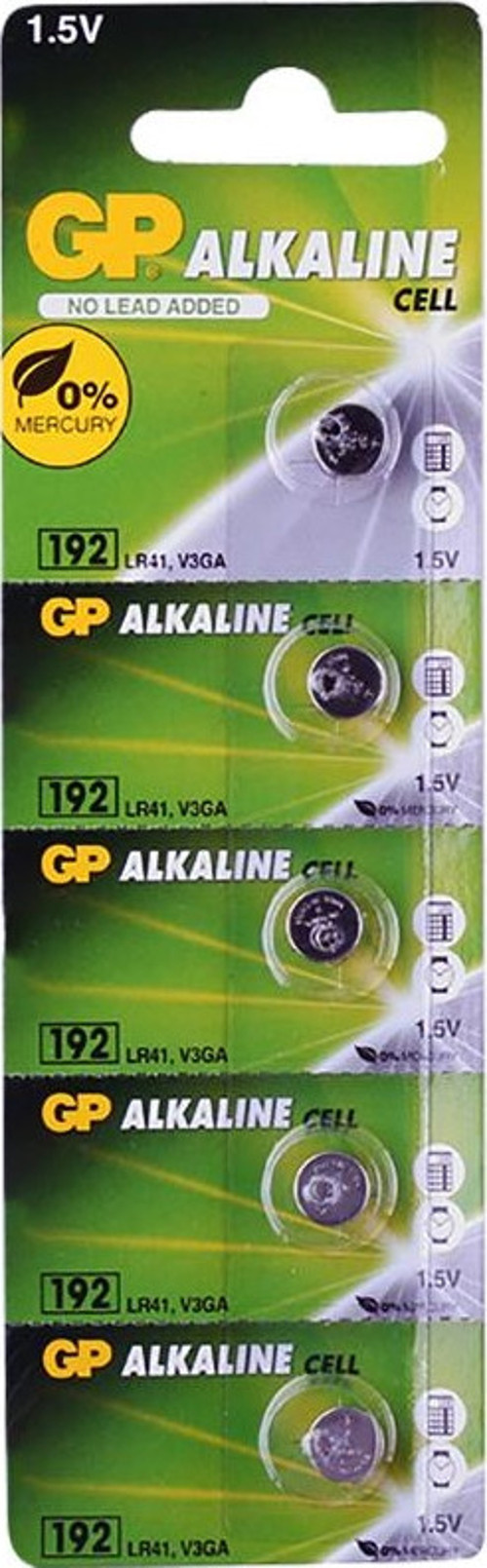 Gp 192 1.5 Volt Lr41 Ag3 Alkalin Düğme Pil (5li Paket Fiyatı)