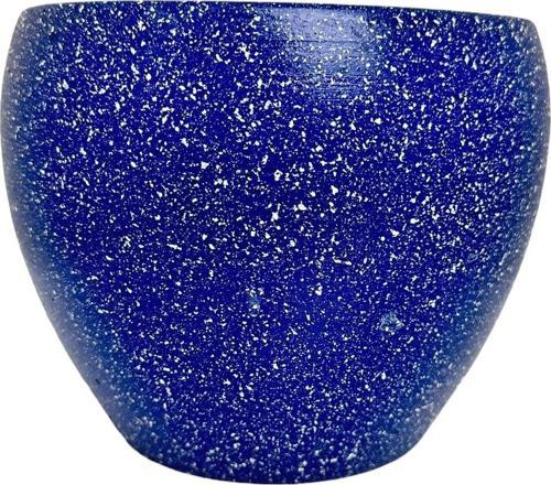 Lacivert Granit Toprak Saksı Saksılık Salon Çiçeklik - 15 CM