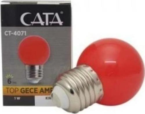 Kırmızı 1W Ledli Gece Lambası E-27 Duylu