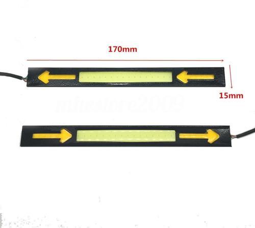 Gündüz Ledi Farı COB DRL Su Geçirmez Beyaz Sarı Sinyali İnce