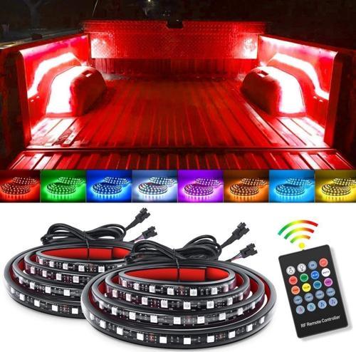 Pick Up Kamyon Dekorasyon için Kumandalı Rgb Işık Şerit 2x150cm 12V