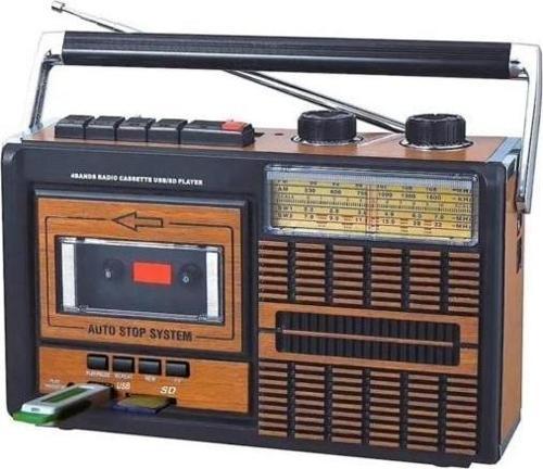 Nostalji Tasarımlı Kaset Ve Müzik Çalar Knstar FP-319 Kaset-Bluetooth-Usb-Sd-Fm