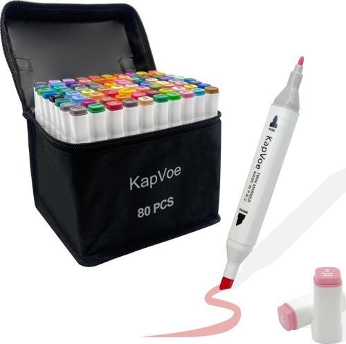 Çift Uçlu Touch Marker Art Tasarım Keçeli Kalem Seti 80’li