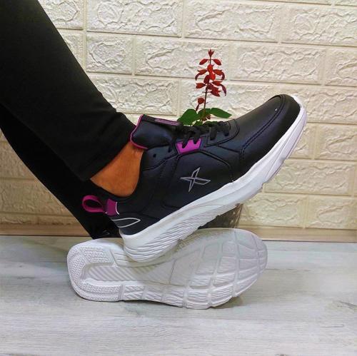 Optımo Pu Siyah Fuspetli Comfort Atom Kadın Spor Ayakkabı