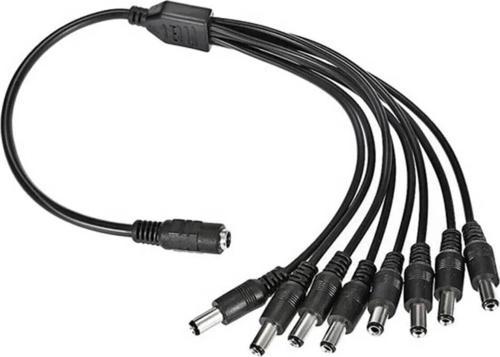 Bilişim 8'li DC Power Jack Çoklayıcı Kablo (1 Dişi Uç/ 8 Erkek Uç )