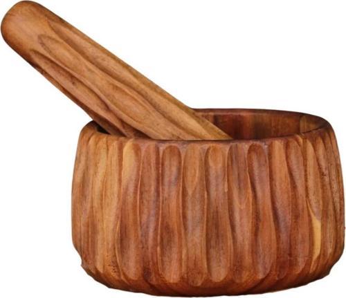Dayanıklı Ahşap Akasya Havan Set 2 Parça 7B44