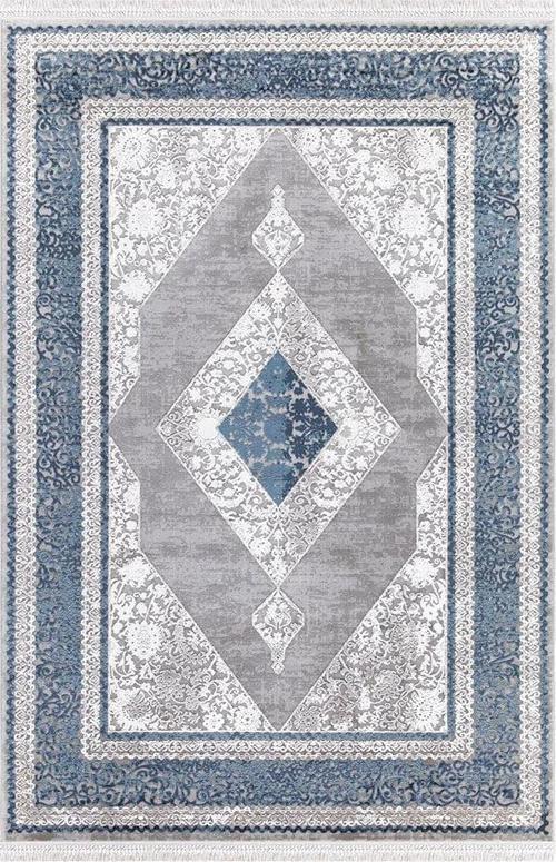 Blossom Lacivert Füme Retro Figürlü Halı