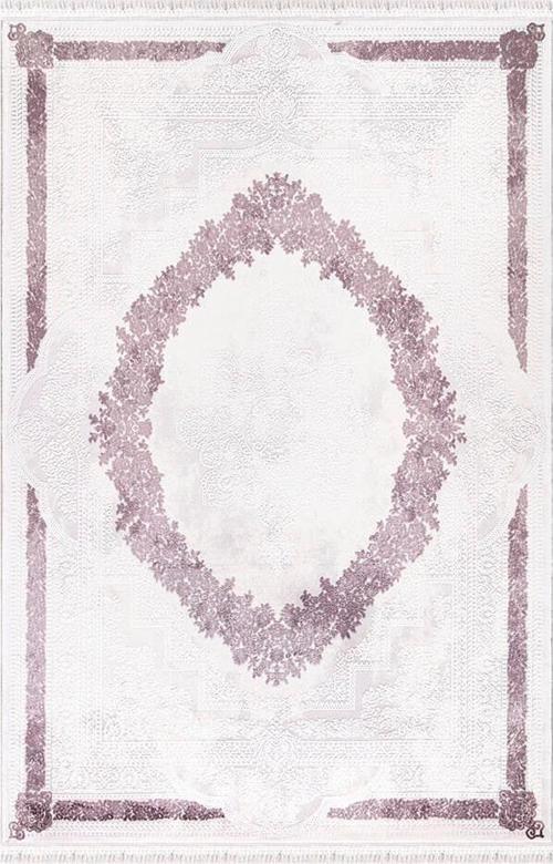 Blossom Mor Ekru Klasik Desenli Halı