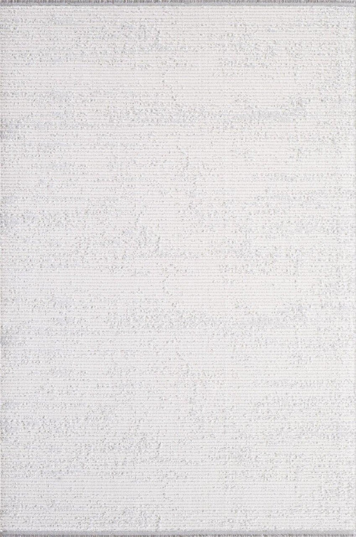 Artex 05855A Krem Gri Modern Saçaklı Halı