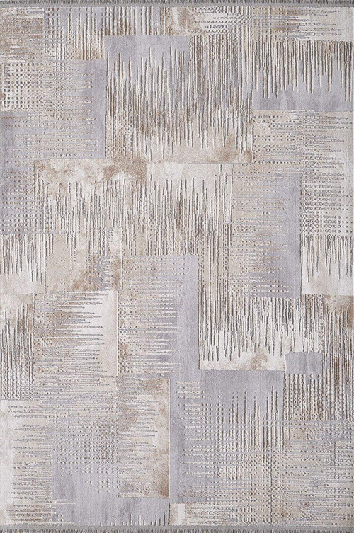 Artex 09150C Gri Gold Modern Eskitme Halı