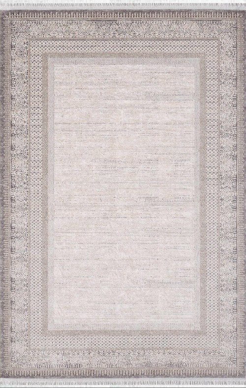 Barok 02249B Bej Retro Motifli Halı