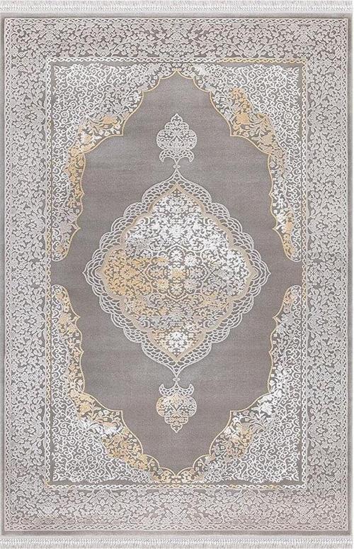 Blossom Sarı Füme Klasik Saçaklı Halı